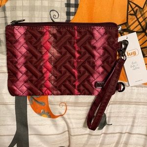 Lug bag Peekaboo Wristlet Shibori Wine NEW WITH Tags